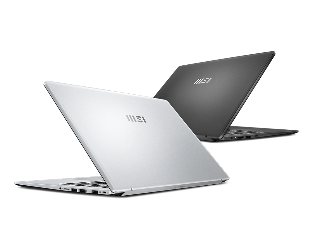 MSI Modern 15 laptop with Intel Core i3/i5/i7 12th or 13th Gen processor, 8GB-16GB RAM, 256GB-512GB NVMe SSD, 15.6-inch Full HD display, slim and lightweight design ideal for office, study, and productivity tasks