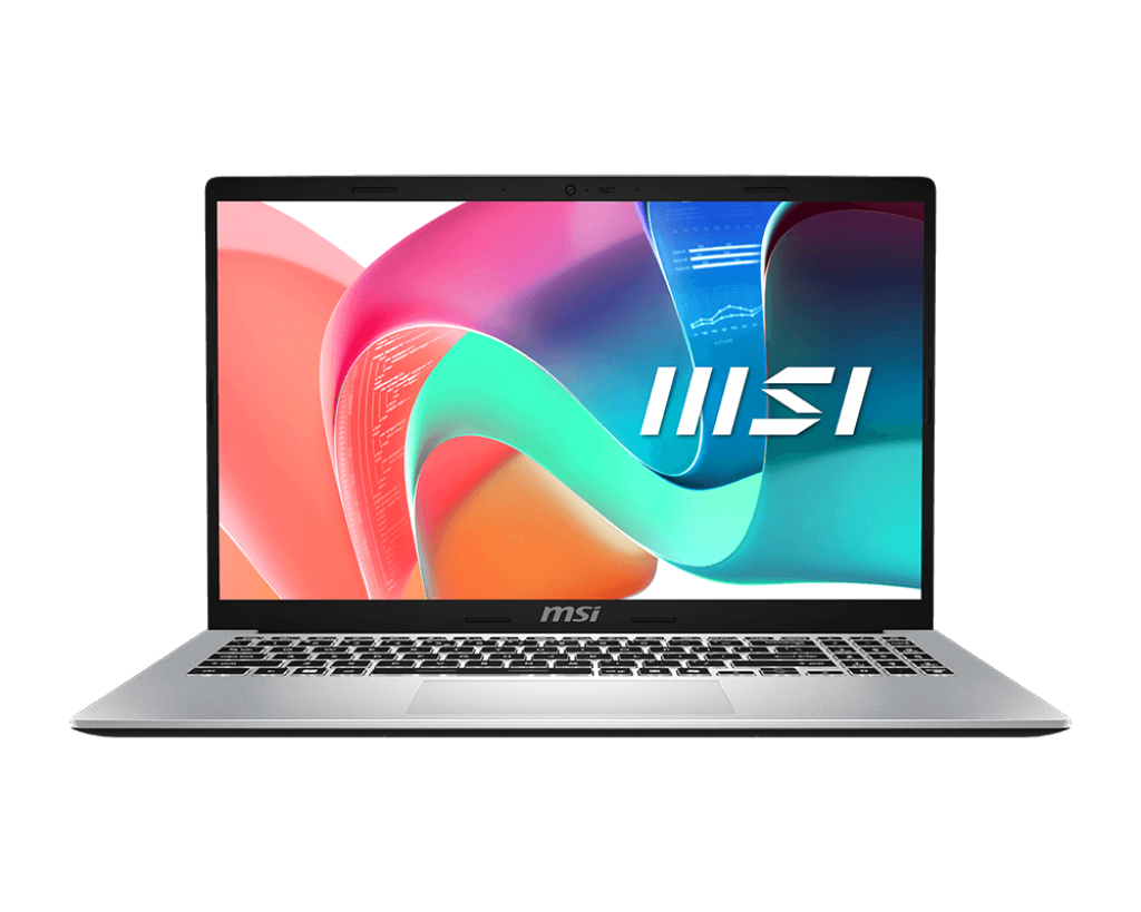 MSI Modern 15 laptop with Intel Core i3/i5/i7 12th or 13th Gen processor, 8GB-16GB RAM, 256GB-512GB NVMe SSD, 15.6-inch Full HD display, slim and lightweight design ideal for office, study, and productivity tasks