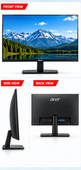 Acer EK271Q monitor front, side and rear views