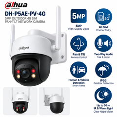Dahua DH-P5AE-PV-4G 5MP 4G camera feature infographic