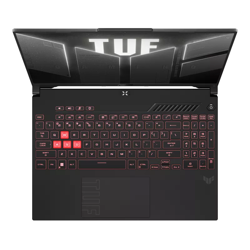ASUS TUF Gaming A16 laptop with high-performance processor, 16GB RAM, 512GB NVMe SSD, dedicated graphics, 16-inch Full HD display, designed for gaming and heavy multitasking