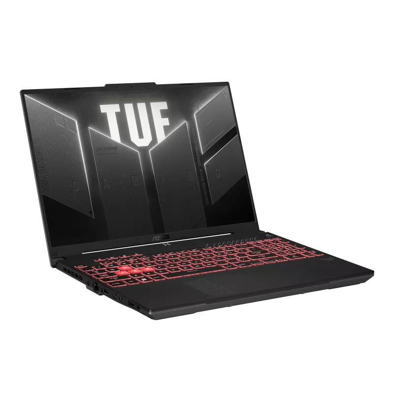 ASUS TUF Gaming A16 laptop with high-performance processor, 16GB RAM, 512GB NVMe SSD, dedicated graphics, 16-inch Full HD display, designed for gaming and heavy multitasking